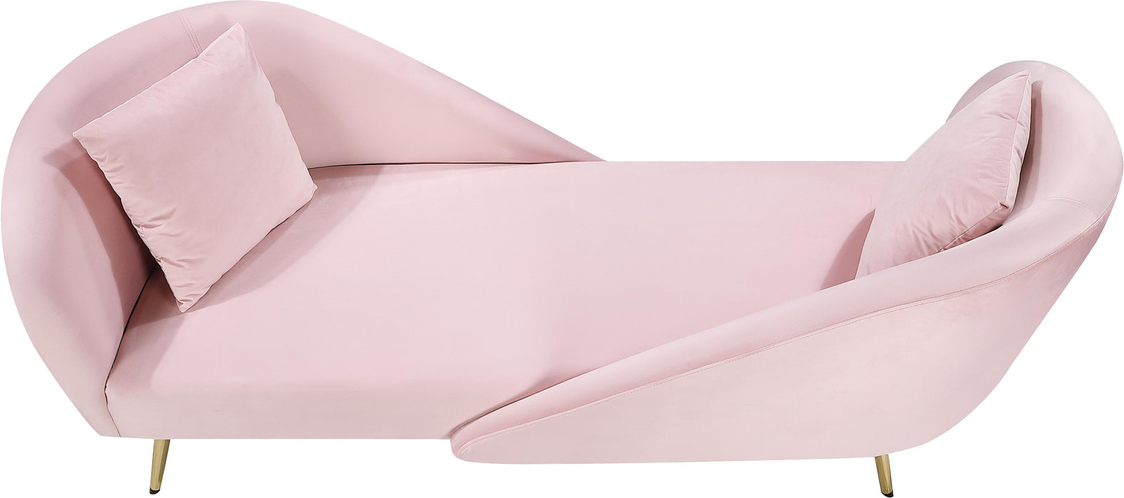 Nolan Pink Velvet Chaise