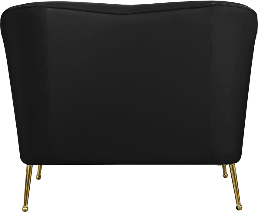 Hermosa Black Velvet Chair