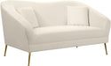 Hermosa Cream Velvet Loveseat image