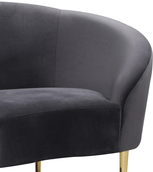 Ritz Grey Velvet Chair