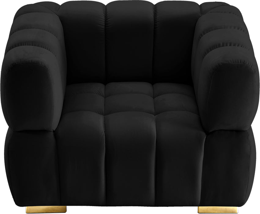 Gwen Black Velvet Chair