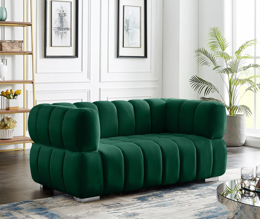 Gwen Green Velvet Loveseat