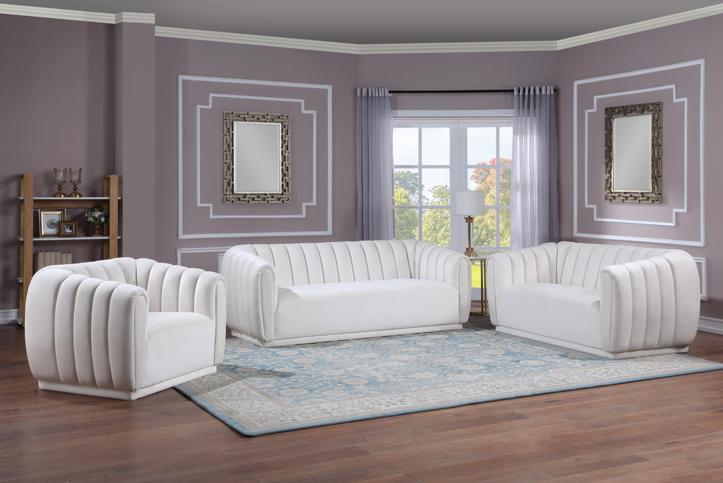Dixie Cream Velvet Sofa - Home And Beyond