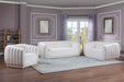 Dixie Cream Velvet Loveseat - Home And Beyond