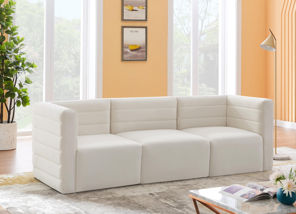 Quincy Cream Velvet Modular Sofa