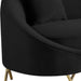 Serpentine Black Velvet Loveseat - Home And Beyond
