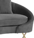 Serpentine Grey Velvet Sofa - Home And Beyond