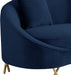 Serpentine Navy Velvet Sofa - Home And Beyond