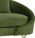 Serpentine Olive Velvet Loveseat - Home And Beyond