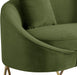 Serpentine Olive Velvet Loveseat - Home And Beyond
