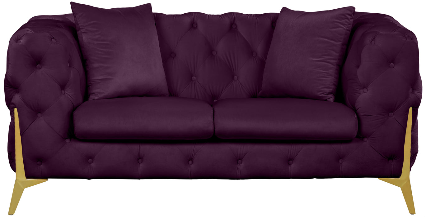 Kingdom Purple Velvet Loveseat