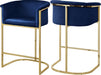 Donatella Navy Velvet Stool image