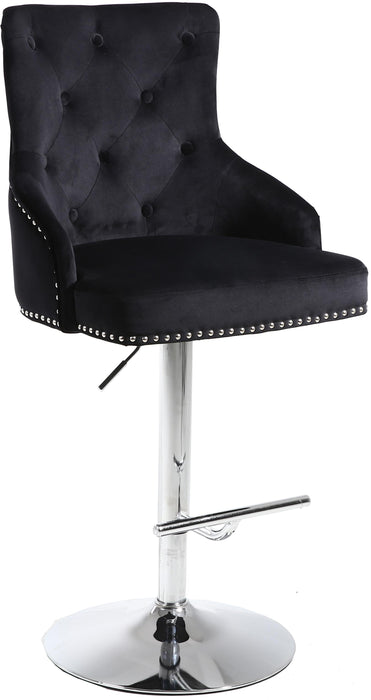 Claude Black Velvet Adjustable Stool