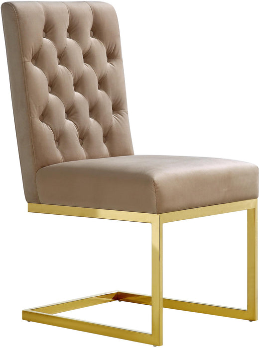 Cameron Beige Velvet Dining Chair