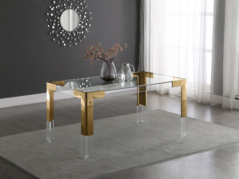 Casper Rich Gold Dining Table - Home And Beyond
