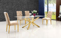 Capri Gold Dining Table - Home And Beyond