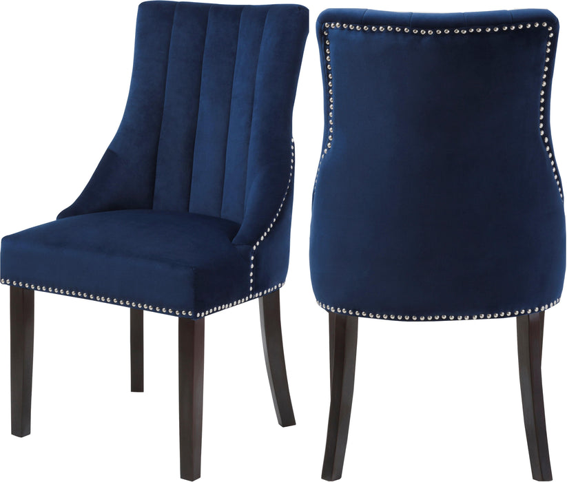 Oxford Navy Velvet Dining Chair image