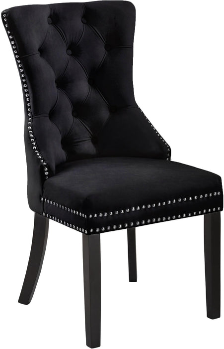 Nikki Black Velvet Dining Chair