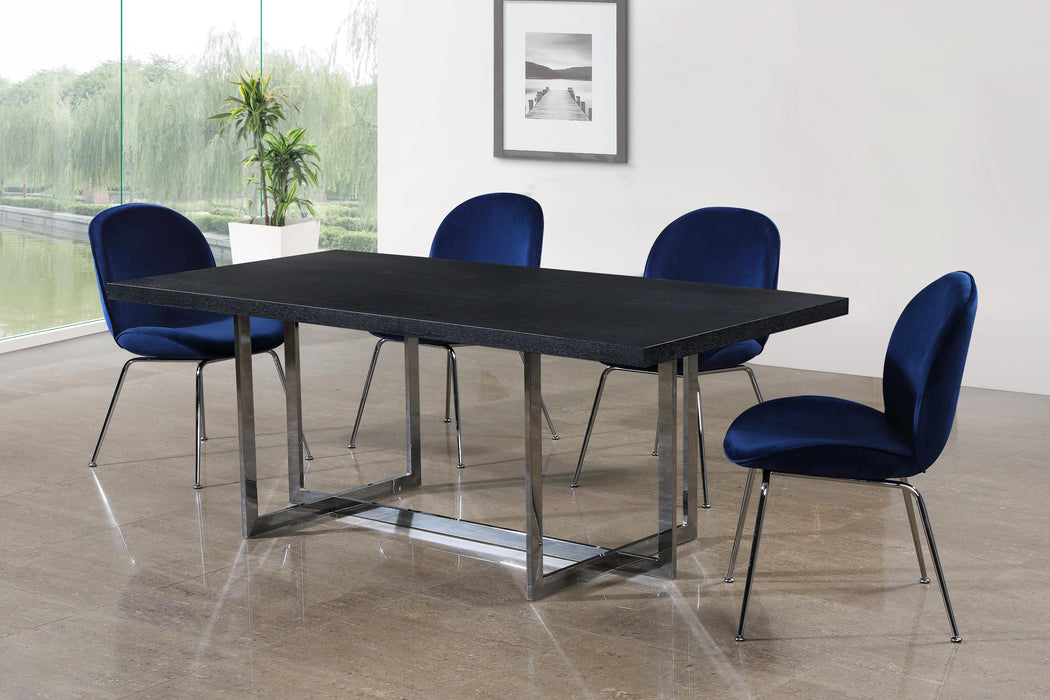 Elle Chrome Dining Table - Home And Beyond
