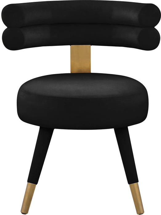 Fitzroy Black Velvet Dining Chair - Home And Beyond