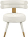 Fitzroy Cream Velvet Dining Chair - Home And Beyond