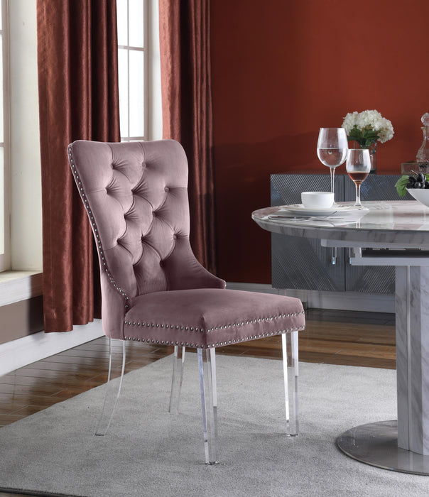 Miley Pink Velvet Dining Chair