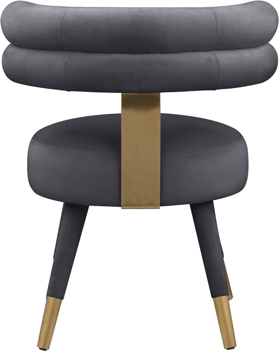 Fitzroy Grey Velvet Dining Chair - Home And Beyond