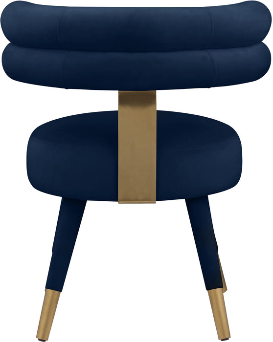 Fitzroy Navy Velvet Dining Chair - Home And Beyond