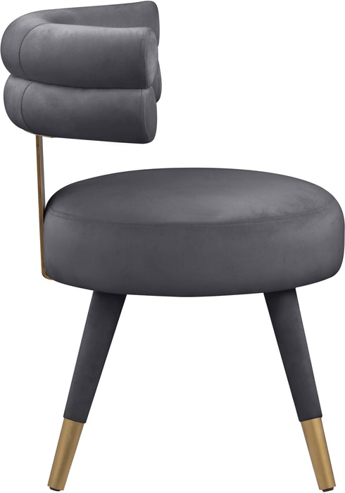 Fitzroy Grey Velvet Dining Chair - Home And Beyond