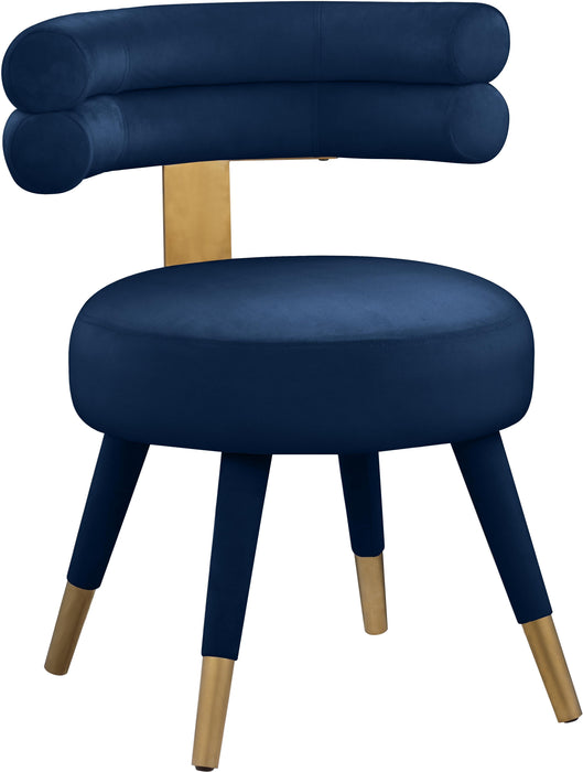 Fitzroy Navy Velvet Dining Chair - Home And Beyond