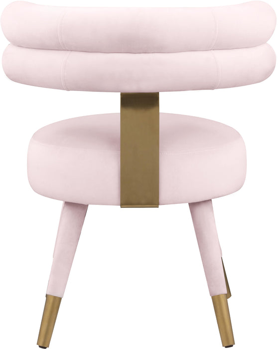 Fitzroy Pink Velvet Dining Chair - Home And Beyond