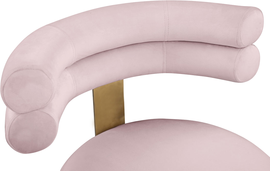 Fitzroy Pink Velvet Dining Chair - Home And Beyond