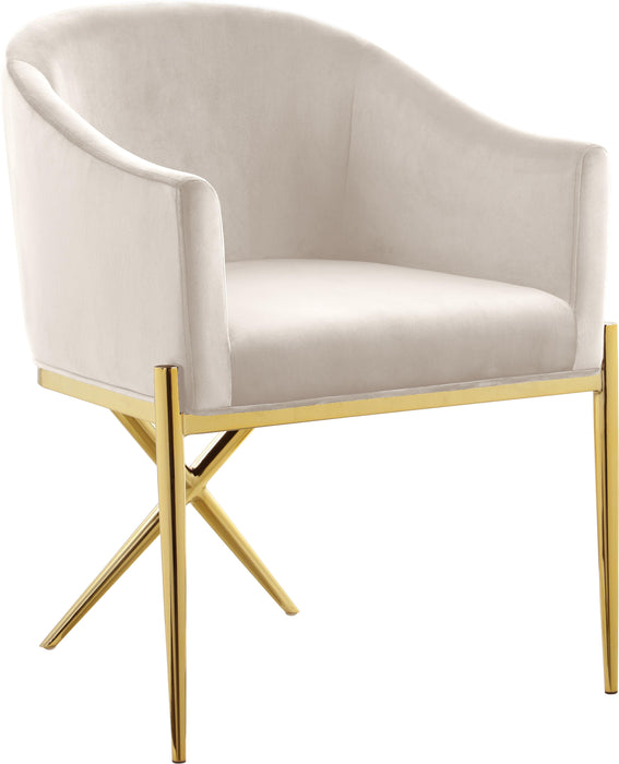 Xavier Cream Velvet Dining Chair