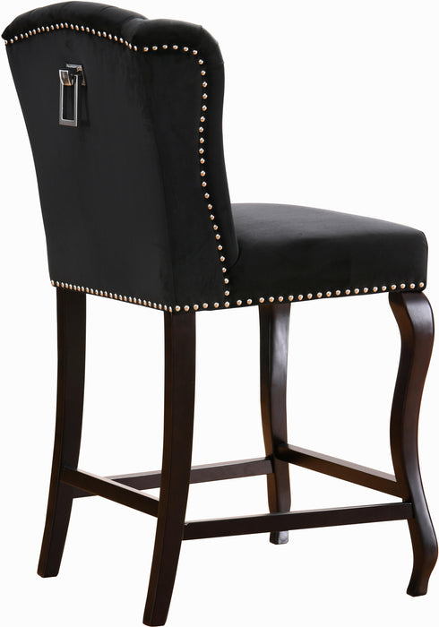 Suri Black Velvet Stool