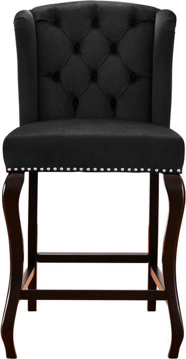 Suri Black Velvet Stool