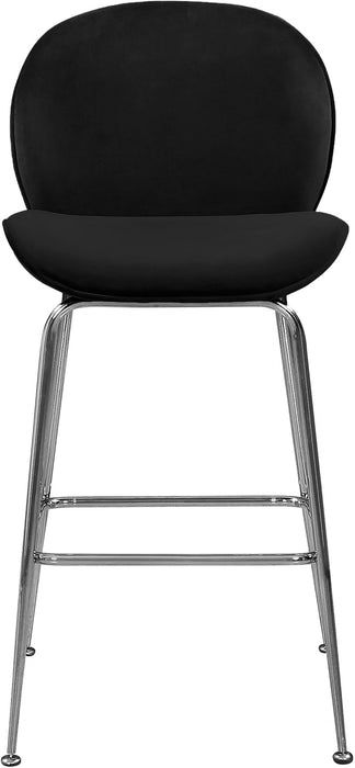 Paris Black Velvet Stool