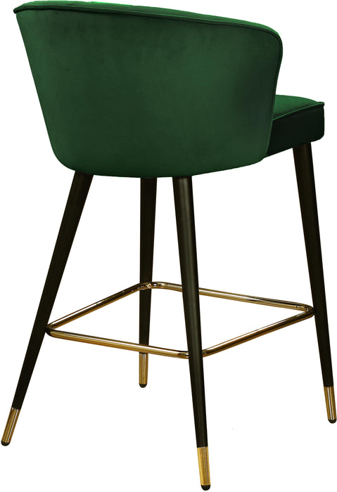 Cassie Green Velvet Stool