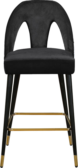 Akoya Black Velvet Stool