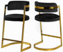 Stephanie Black Velvet Stool image