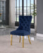 Carmen Navy Velvet Dining Chairs (2) - Home And Beyond