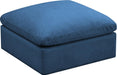 Plush Navy Velvet Standard Cloud Modular Ottoman image