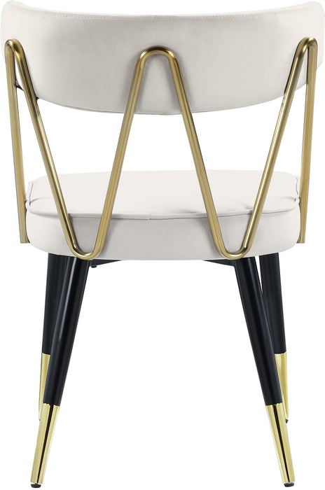 Rheingold Cream Velvet Dining Chair