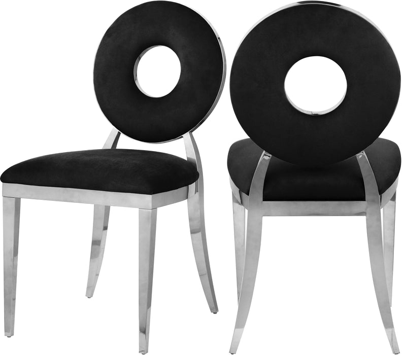 Carousel Black Velvet Dining Chair - Home And Beyond