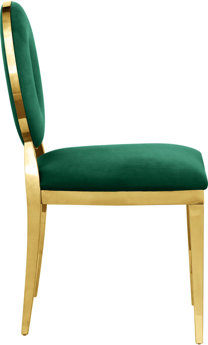 Carousel Green Velvet Dining Chair - Home And Beyond