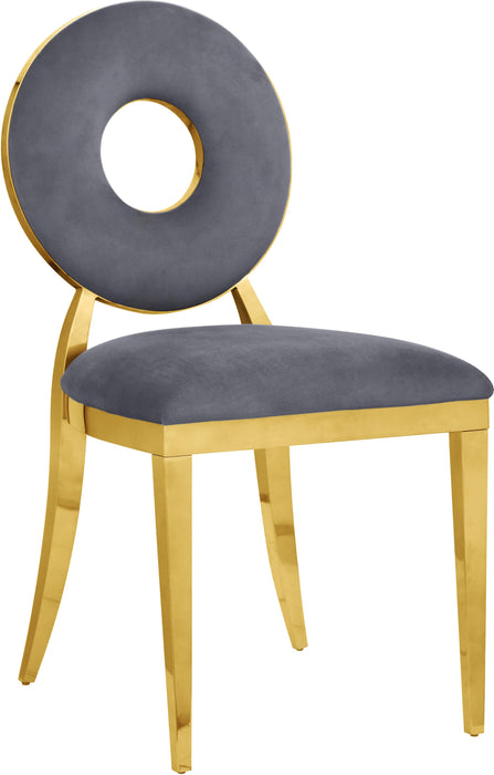 Carousel Grey Velvet Dining Chair - Home And Beyond