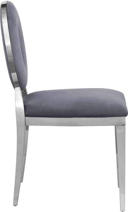 Carousel Grey Velvet Dining Chair - Home And Beyond