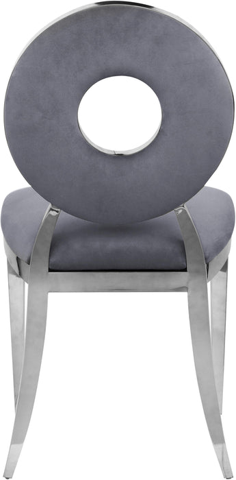 Carousel Grey Velvet Dining Chair - Home And Beyond