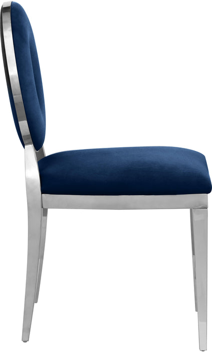 Carousel Navy Velvet Dining Chair - Home And Beyond