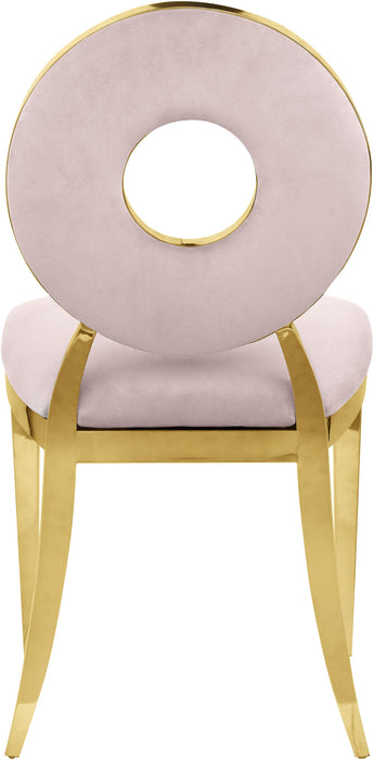 Carousel Pink Velvet Dining Chair - Home And Beyond
