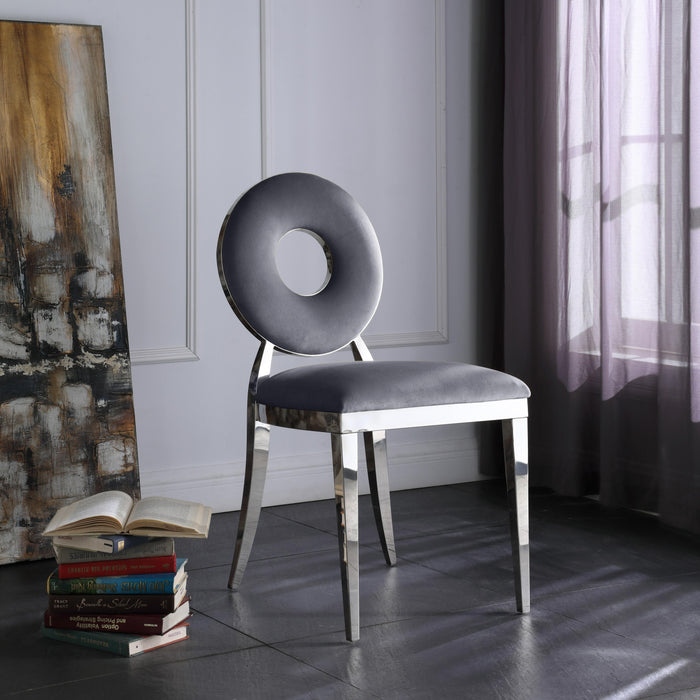 Carousel Grey Velvet Dining Chair - Home And Beyond